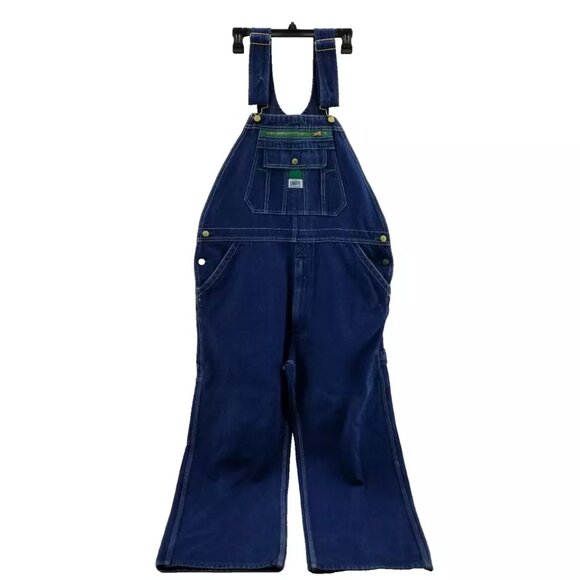 Liberty Overalls Mens Bib Blue Jean Farm Trucker Denim Workwear  38x30 - Picture 1 of 13